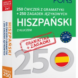 250 ćwiczeń z gramatyki Hiszpański + 250 zagadek