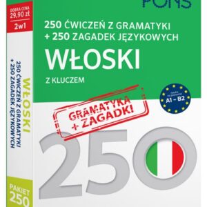 250 ćwiczeń z gramatyki Włoski +250 zagadek