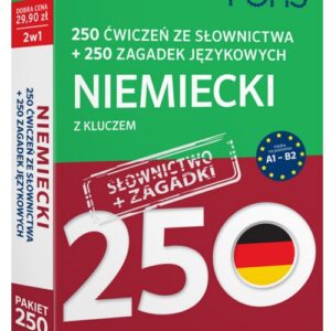 250 ćwiczeń ze słownictwa Niemiecki+ 250 zagadek