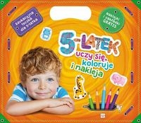 5-latek uczy się, koloruje i nakleja. Edukacyjna teczka dla 5-latka
