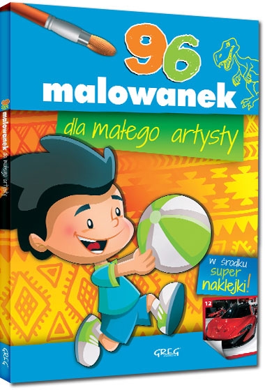96 malowanek dla małego artysty (synka). kolorowe ilustracje | naklejki - super dodatek