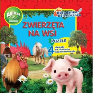 Animal Club Układanka Kolorowanka Zwierzęta na wsi