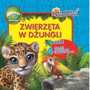Animal Club Układanka Kolorowanka Zwierzęta w dżungli