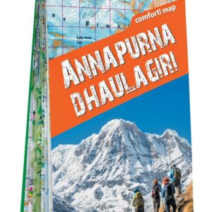 Annapurna i Dhaulagiri laminowana mapa trekkingowa. Skala: 1:30 000; 1:80 000; 1:1 100 000