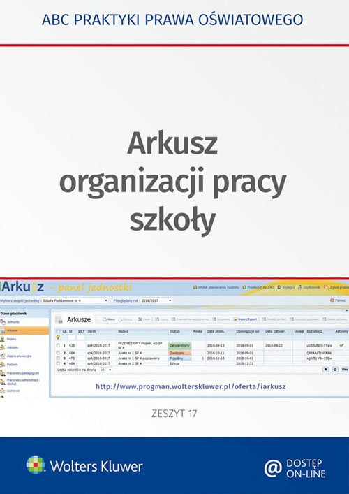 Arkusz organizacji pracy szkoły