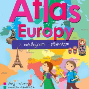 Atlas Europy z naklejkami i plakatem