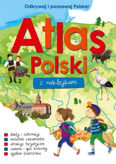 Atlas Polski z naklejkami