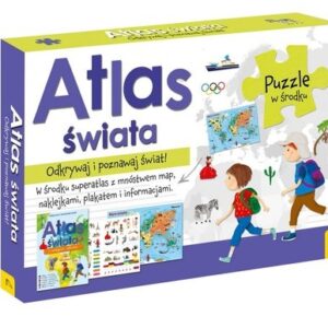 Atlas Świata - Atlas+Plakat z mapą+Puzzle