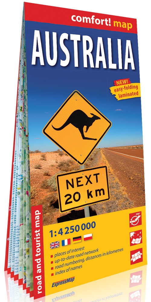 Australia Australia laminowana mapa samochodowo-turystyczna 1:4 250 000