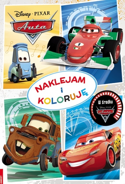 Auta. Naklejam i koloruję