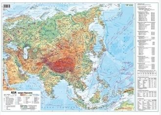 Azja 1:22 000 000 mapa pol. i fiz. ścienna