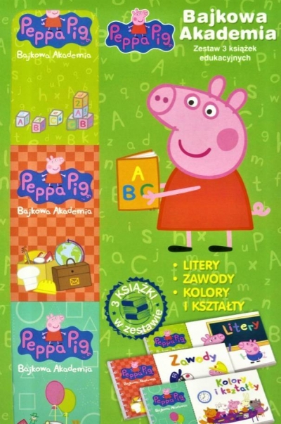 Bajkowa Akademia. Świnka Peppa nr 1 ABC (3 książki)