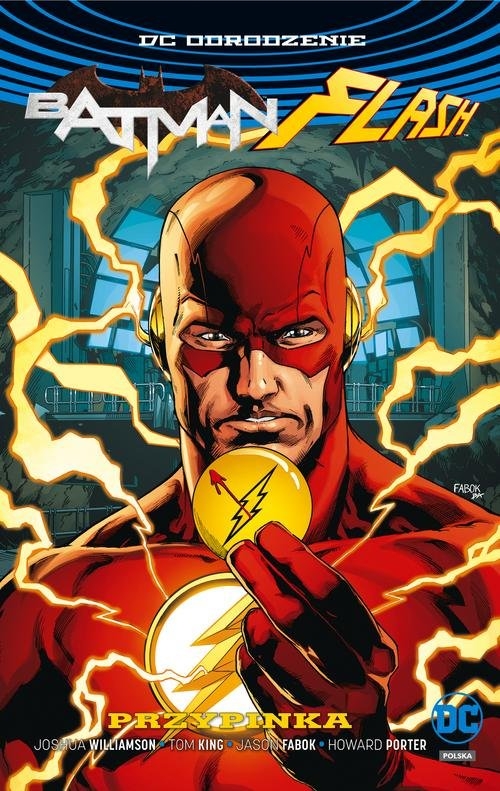 Batman Flash Przypinka. okładka z Batmanem