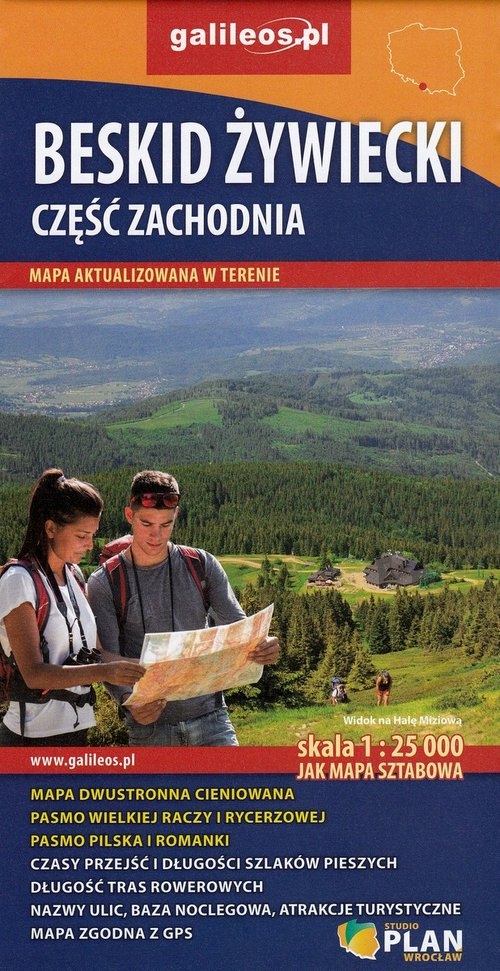 Beskid Żywiecki część zachodnia mapa 1:25 000