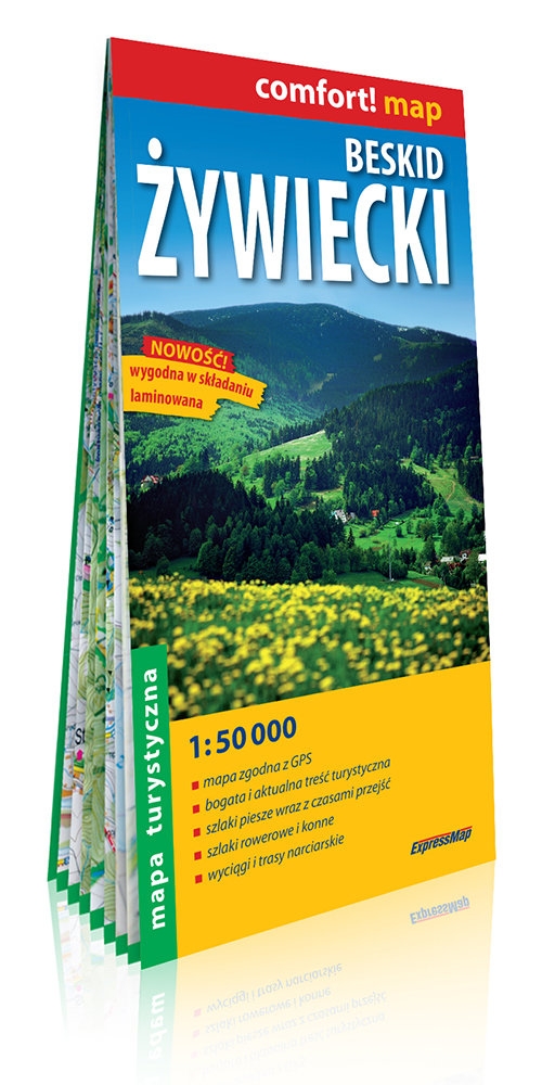 Beskid Żywiecki laminowana mapa turystyczna 1:50 000