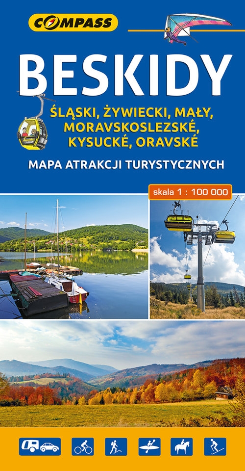 Beskidy mapa atrakcji turystycznych