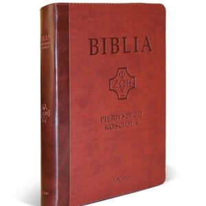 Biblia Pierwszego Kościoła kasztanowa z paginatorami i suwakiem