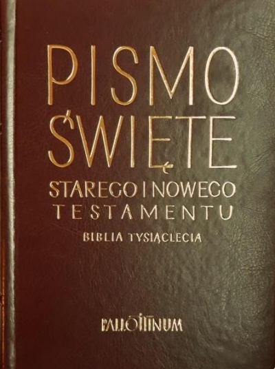 Biblia Tysiąclecia - skórzana, paginatory, złocona