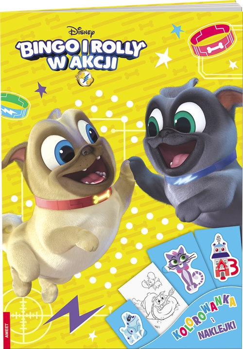 Bingo i Rolly w akcji Kolorowanka i naklejki. DPN-34