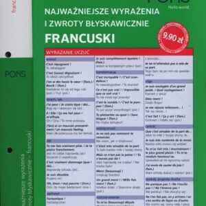 Błyskawicznie zwroty i wyrażenia francuskie