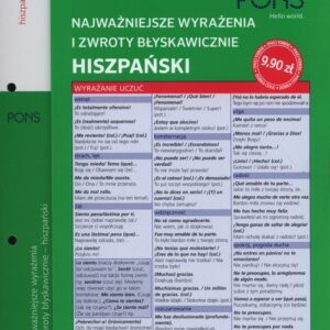 Błyskawicznie zwroty i wyrażenia hiszpańskie