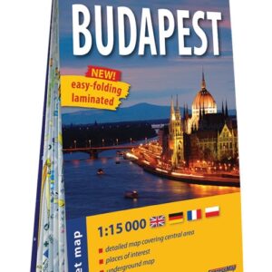 Budapeszt kieszonkowy laminowany plan miasta 1:15 000