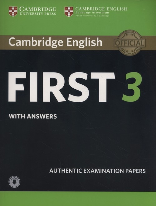 Cambridge English First 3 Students Book with Answers with Audio