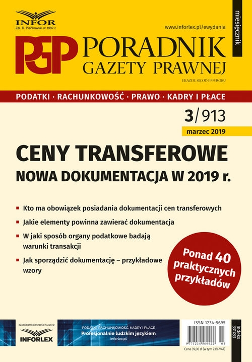 Ceny transferowe Nowa dokumentacja w 2019 r. Poradnik Gazety Prawnej 3/2019