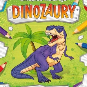 Chłopiec koloruje Dinozaury