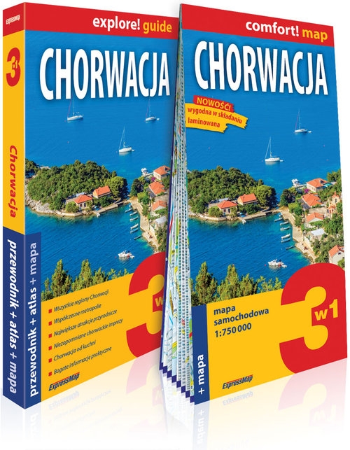 Chorwacja 3w1: przewodnik + atlas + mapa. explore! guide