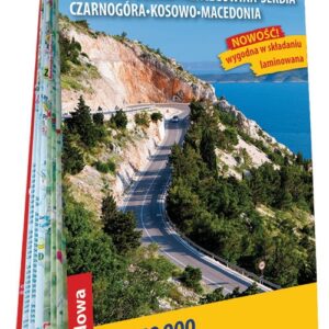 Chorwacja, Słowenia, Bośnia i Hercegowina, Serbia, Czarnogóra, Kosowo, Macedonia; laminowana mapa samochodowa