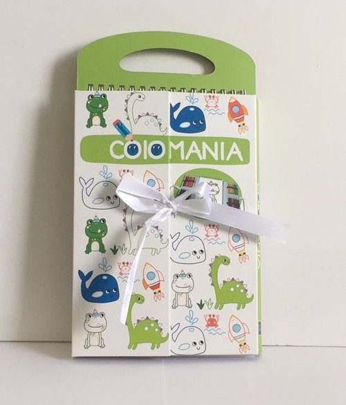 Colomania Książeczka z kredkami zielona