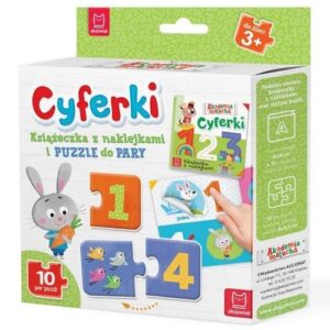 Cyferki Książeczka z naklejkami i puzzle do pary