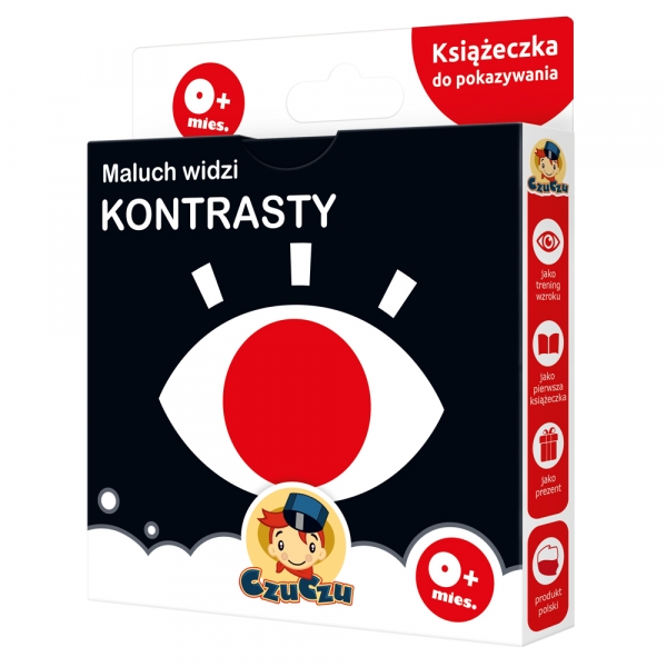 Czuczu Maluch widzi kontrasty 0+ mies.. Książeczka do pokazywania