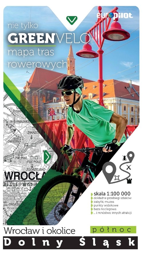 Dolny Śląsk-Wrocław i okolice - pólnoc. mapa tras rowerowch