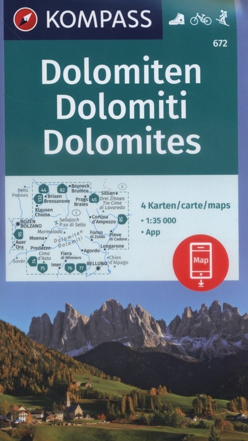 DOLOMITEN KV WK 1:35 000 KOMAPASS