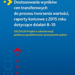 Dostosowanie wyników cen transferowych do procesu tworzenia wartości, raporty końcowe z 2015 roku do