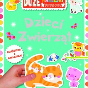 Dzieci zwierząt Książeczka z dużymi naklejkami dla małych rączek