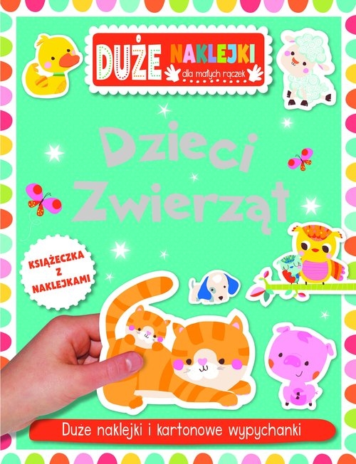 Dzieci zwierząt Książeczka z dużymi naklejkami dla małych rączek