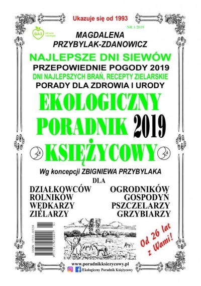 Ekologiczny Poradnik Księżycowy 2019