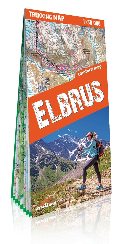 Elbrus laminowana mapa trekkingowa 1:50 000. terraQuest