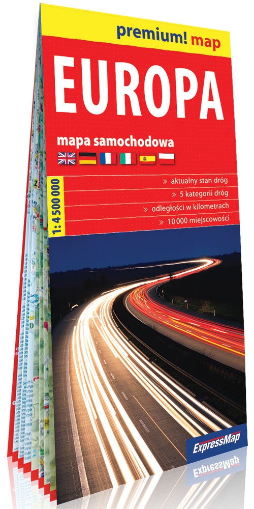 Europa kartonowa mapa samochodowa