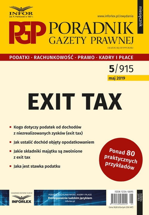 Exit Tax. Poradnik Gazety Prawnej 5/2019