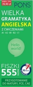 Fiszki 555 Wielka gramatyk angielska z ćw. A1/C1