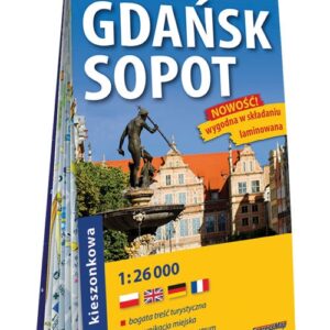 Gdańsk Sopot kieszonkowy laminowany plan miasta 1:26 000