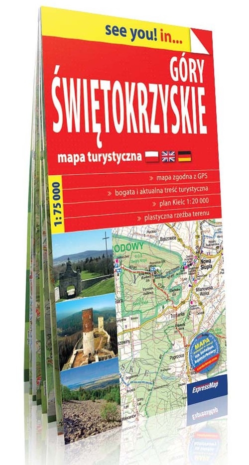Góry Świętokrzyskie mapa turystyczna. 1:75 000