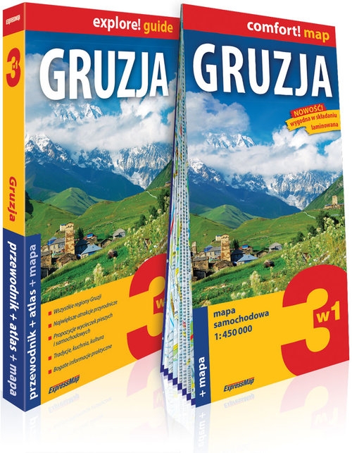Gruzja 3w1 przewodnik + atlas + mapa