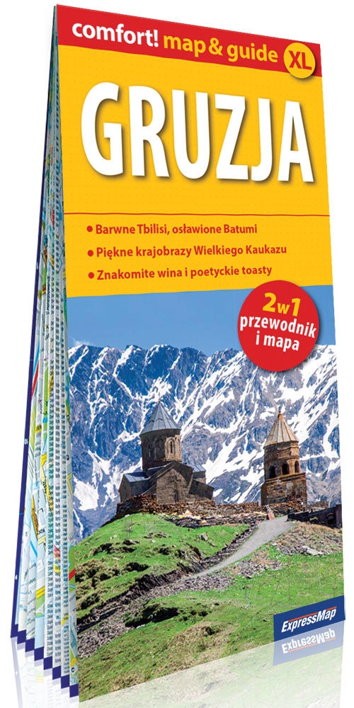 Gruzja laminowany map&guide XL (2w1: przewodnik i mapa)