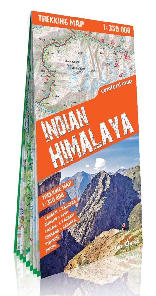 Himalaje Indyjskie (Indian Himalaya) laminowana mapa trekkingowa. 1:350 000