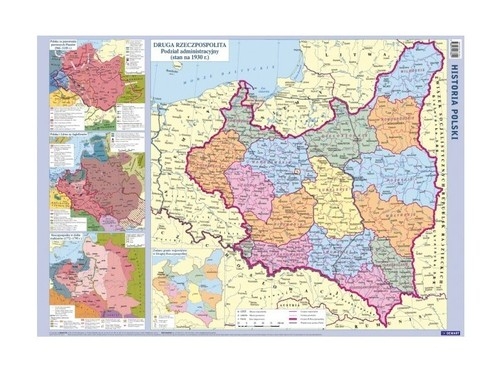 Historia Polski mapa ścienna podręczna